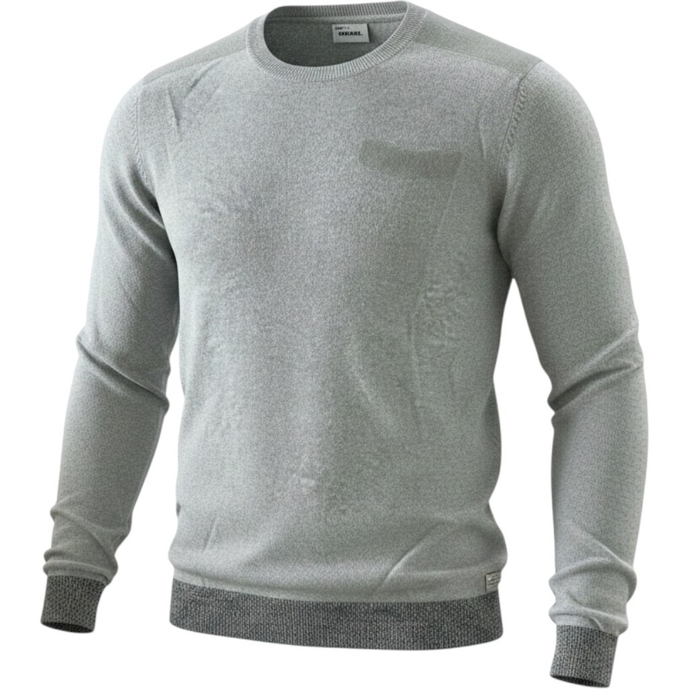 Diesel Sweater Mens Large Grey Cotton Wool Blend Crew Neck Industrial Minimalist